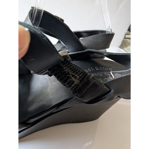 KORK-EASE Ava 2.0 Leather Wedge Platform Sandals Black K37303 Women's 9M - Picture 6 of 12